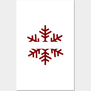 Latvian flag winter snowflake Posters and Art